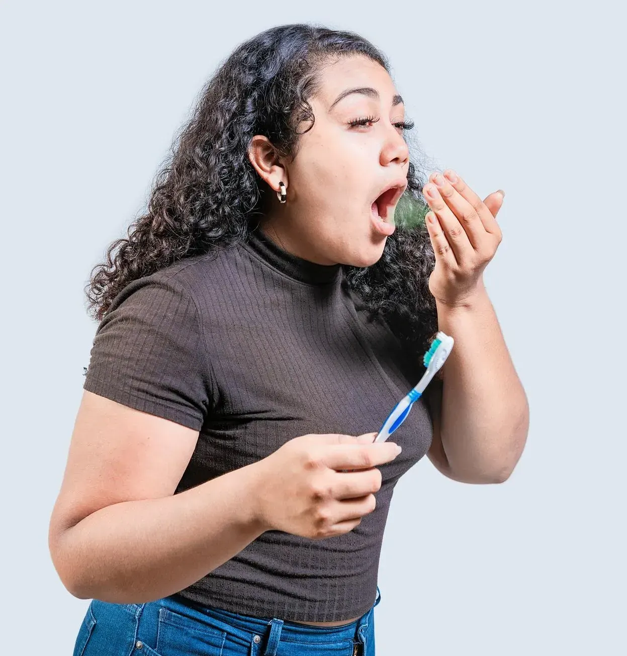 Close-up of patient consulting dentist about bad breath at East Ellijay Family and Cosmetic Dentistry